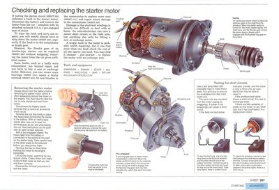 Comprobación y sustitución del motor de arranque