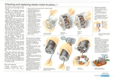 Chequeo y sustitución de las escobillas del motor de arranque