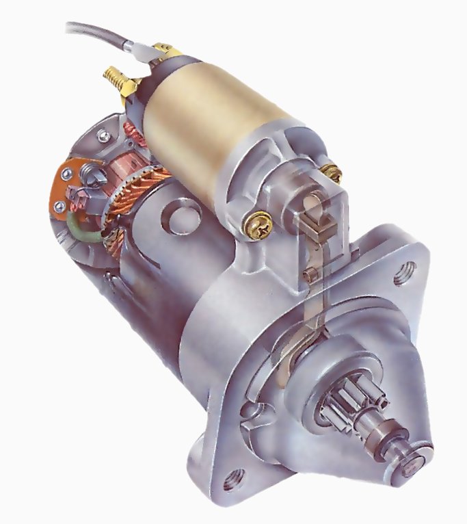 A preengaged starter motor
