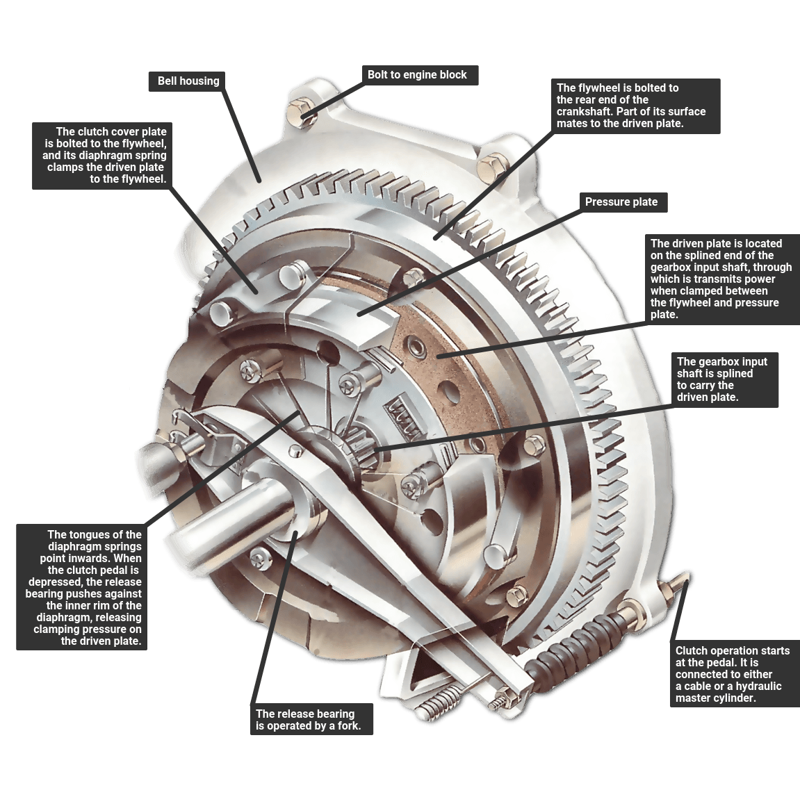 How a car clutch works