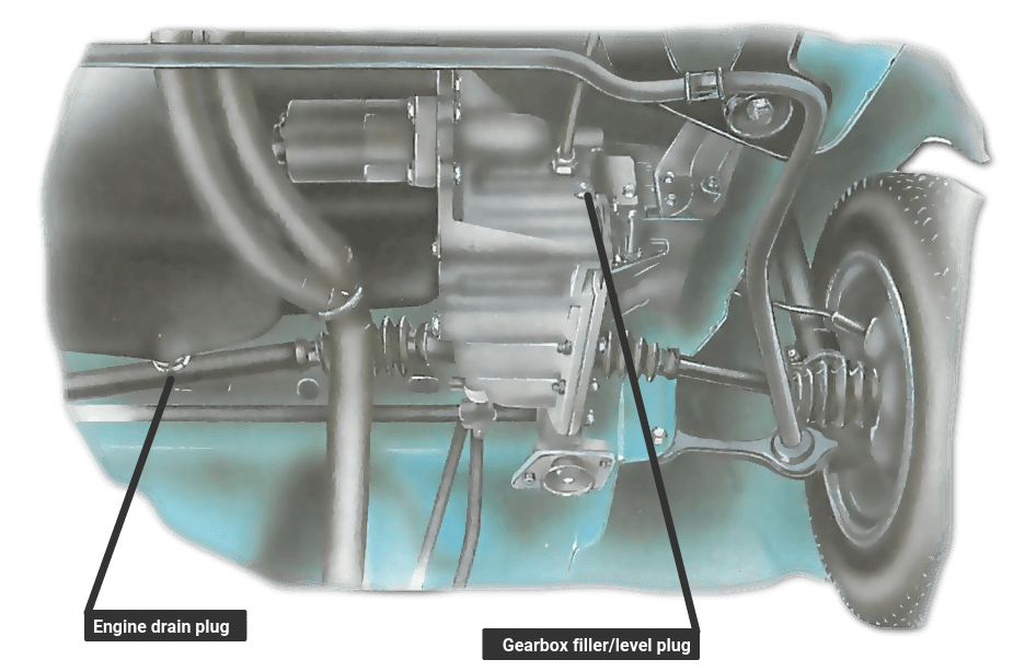 Checking the gearbox oil level, draining and refilling ...