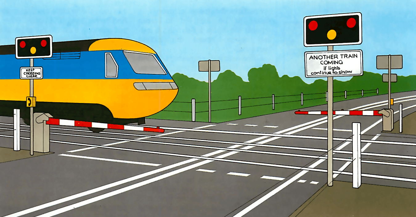 Crossing train tracks safely