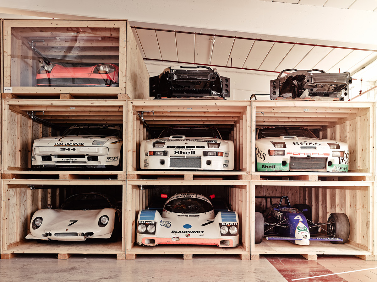 porsches-stored-on-pallets
